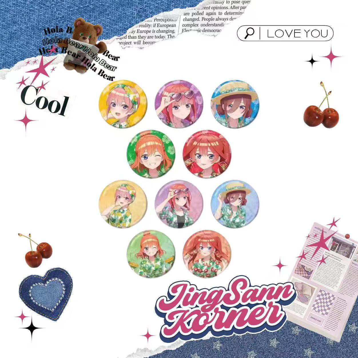 The Quintessential Quintuplets Hawaiian shirt, newly painted