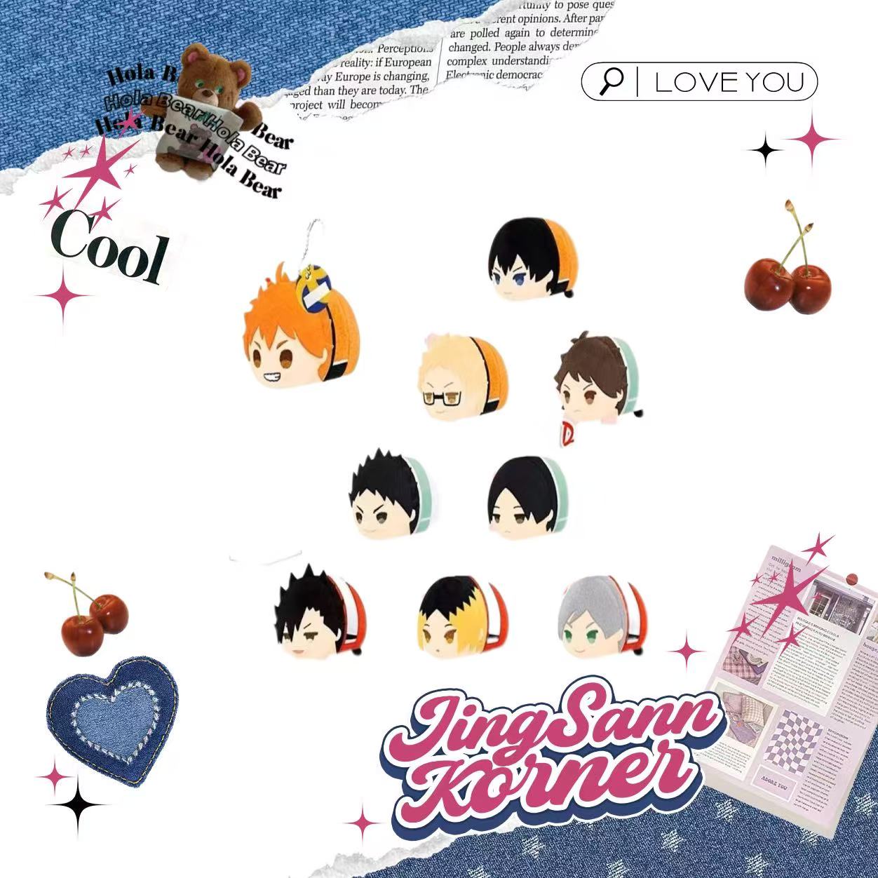 Haikyuu!! Round plush doll pendant doll