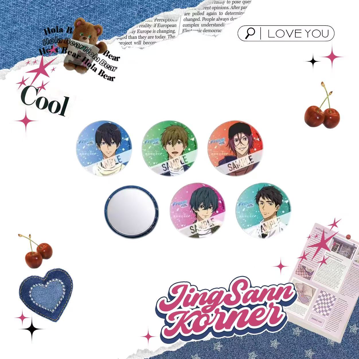 Free! Men's swimming club Iwami Town limited mirror