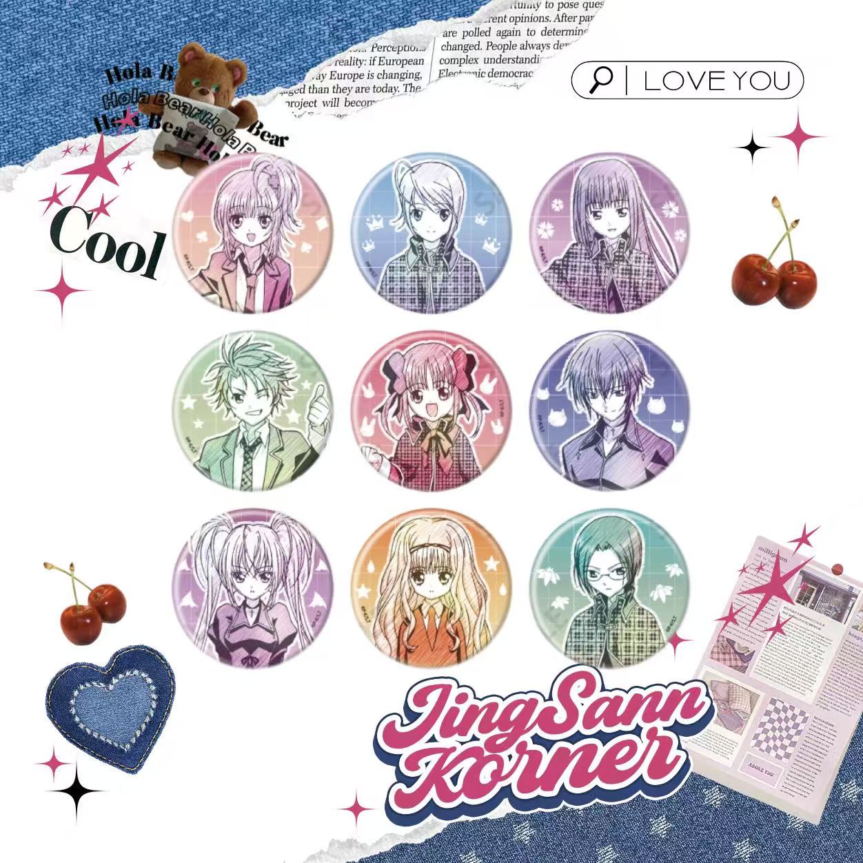 Shugo Chara! Can Badge 02/Blind (9 types) (Graph Art Sketch Illustration)