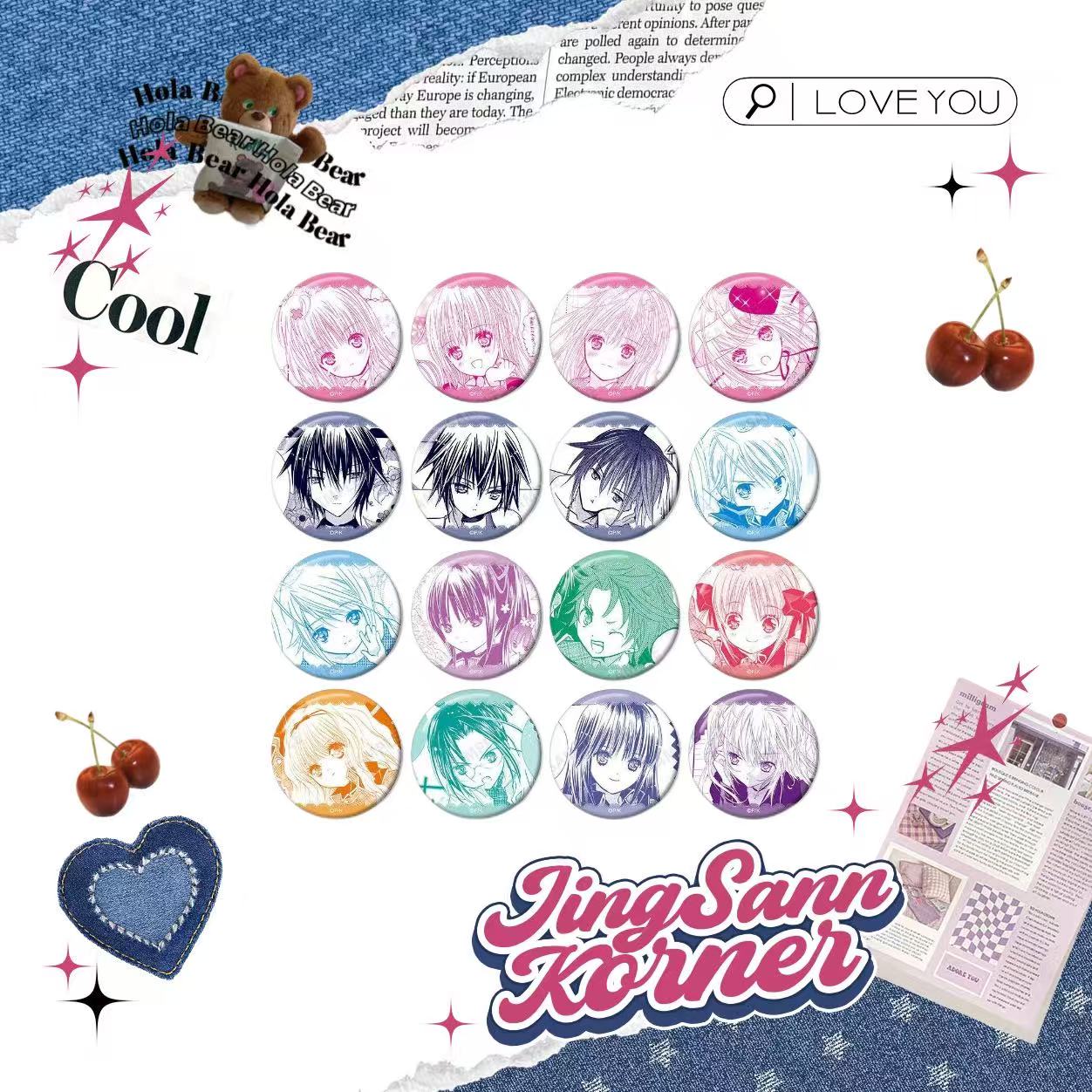 Shugo Chara! Marui flash mob vol.3 line art badge