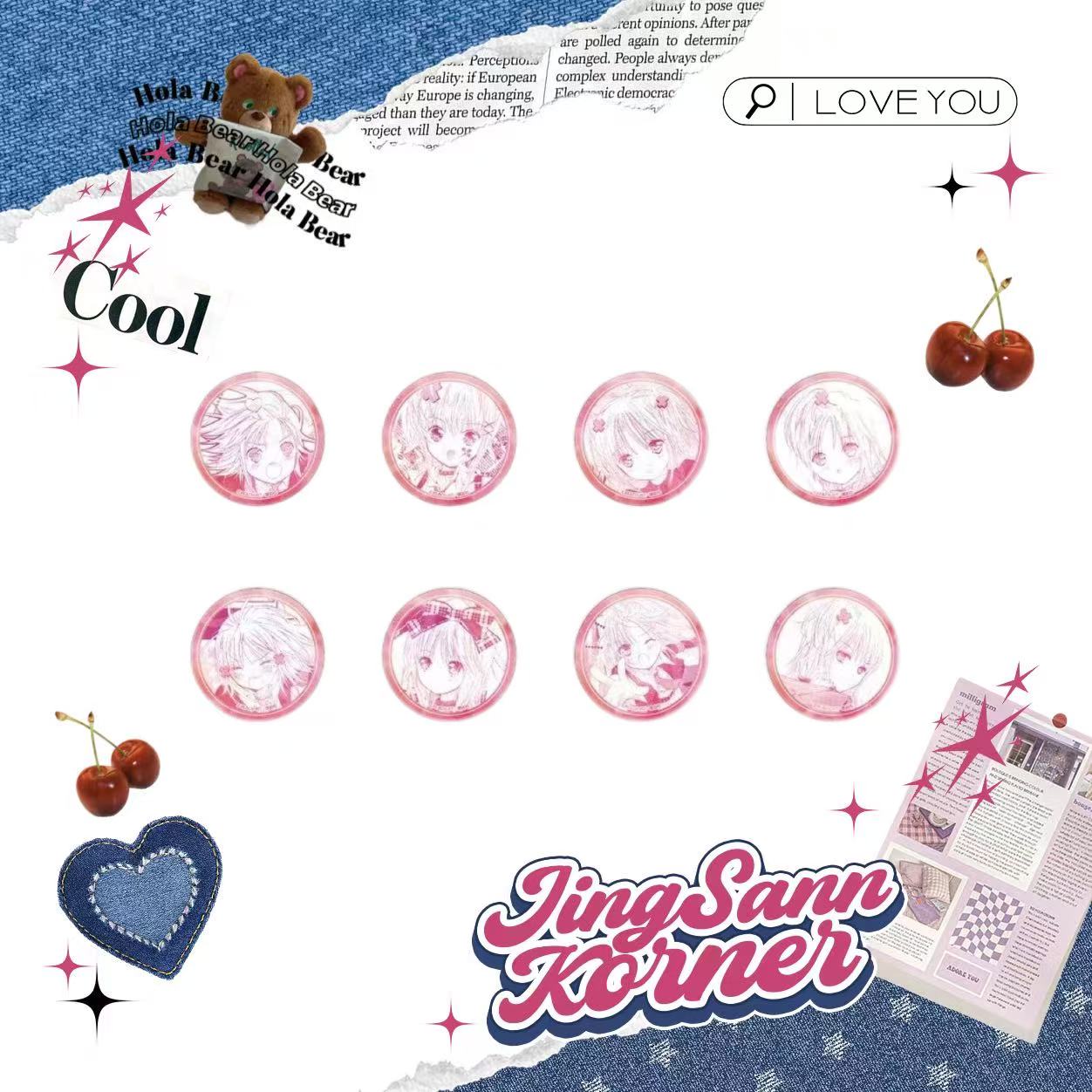 Shugo Chara! Marui Bookstore personal pool cocollabo collaboration badge