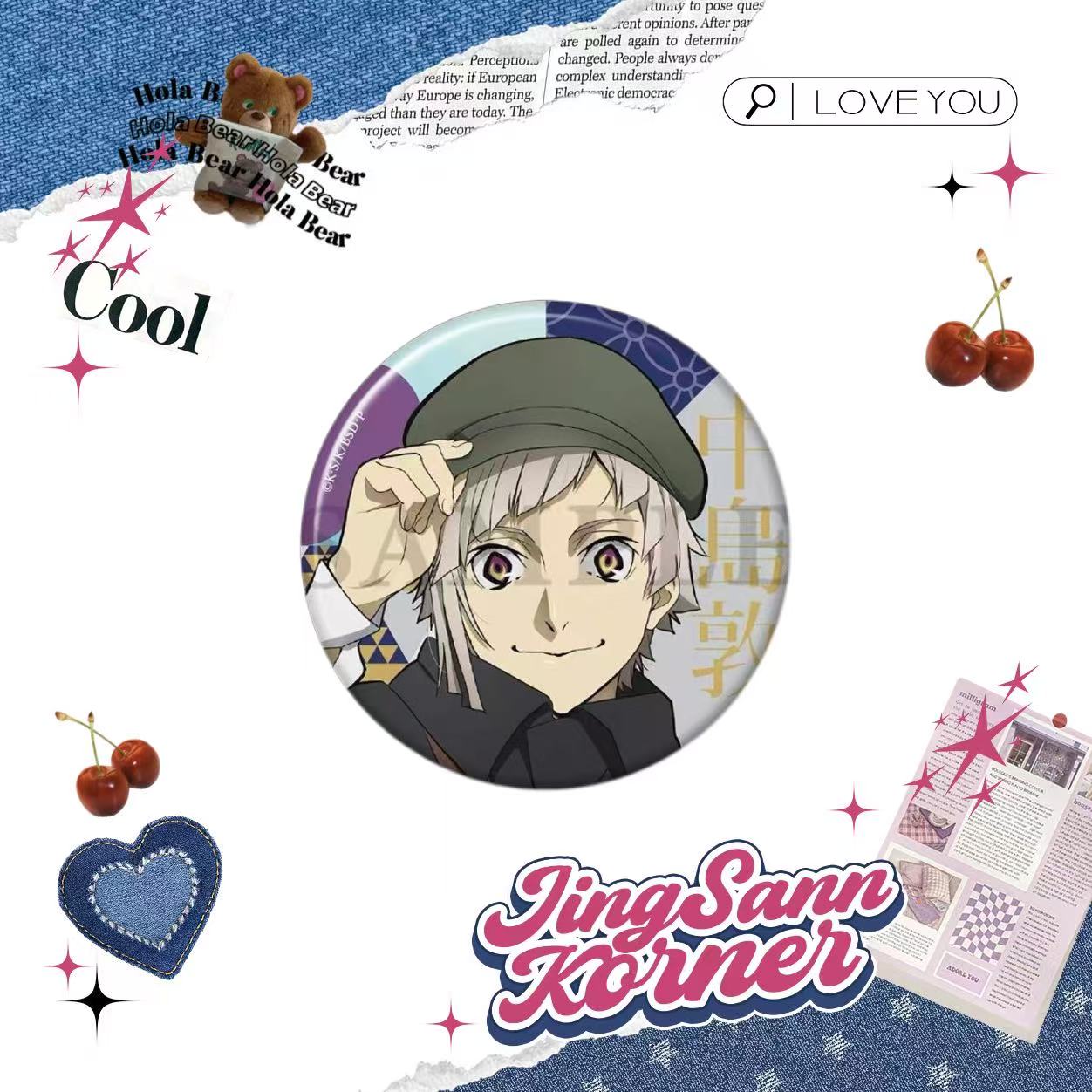 Bungo Stray dogs bones store character new handle Taisho Western style badge limited fifth issue badge