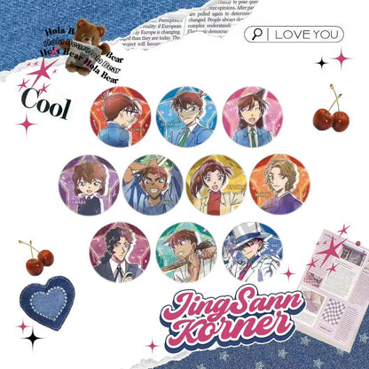 Detective Conan Star background bar crux badge