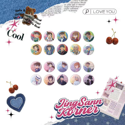 Detective Conan Neon series American pop series badge