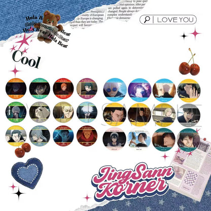 Jujutsu Kaisen Huaiyu jade fold round coaster card All 12 kinds of hot stamping sticks in a pack of two