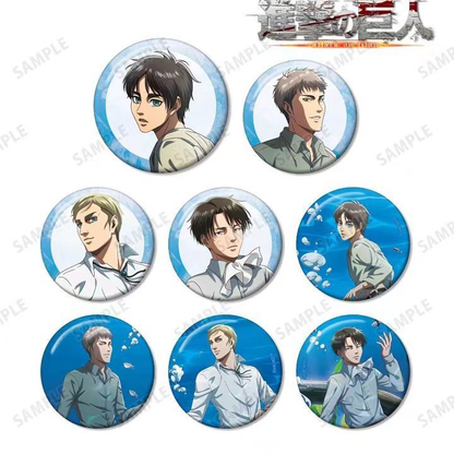 Attack on Titan floating in the water There are 8 types of badges