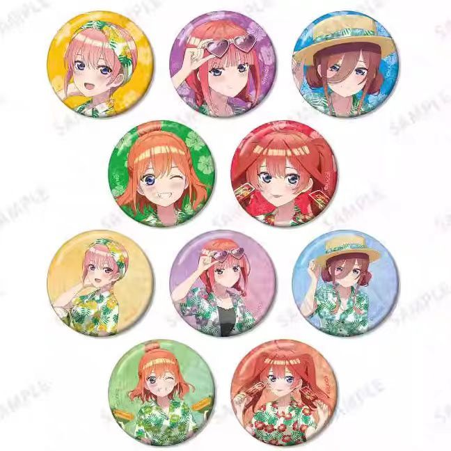 The Quintessential Quintuplets‌  Hawaiian shirt, newly painted