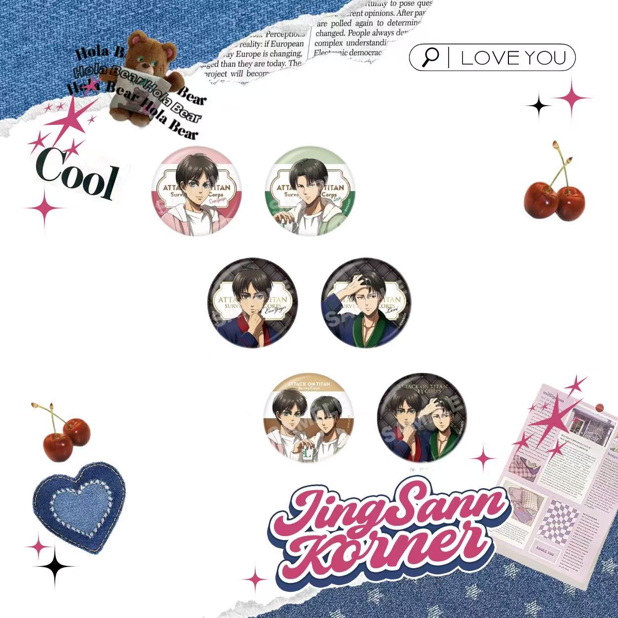 Attack on Titan Home wear regular wear series badges