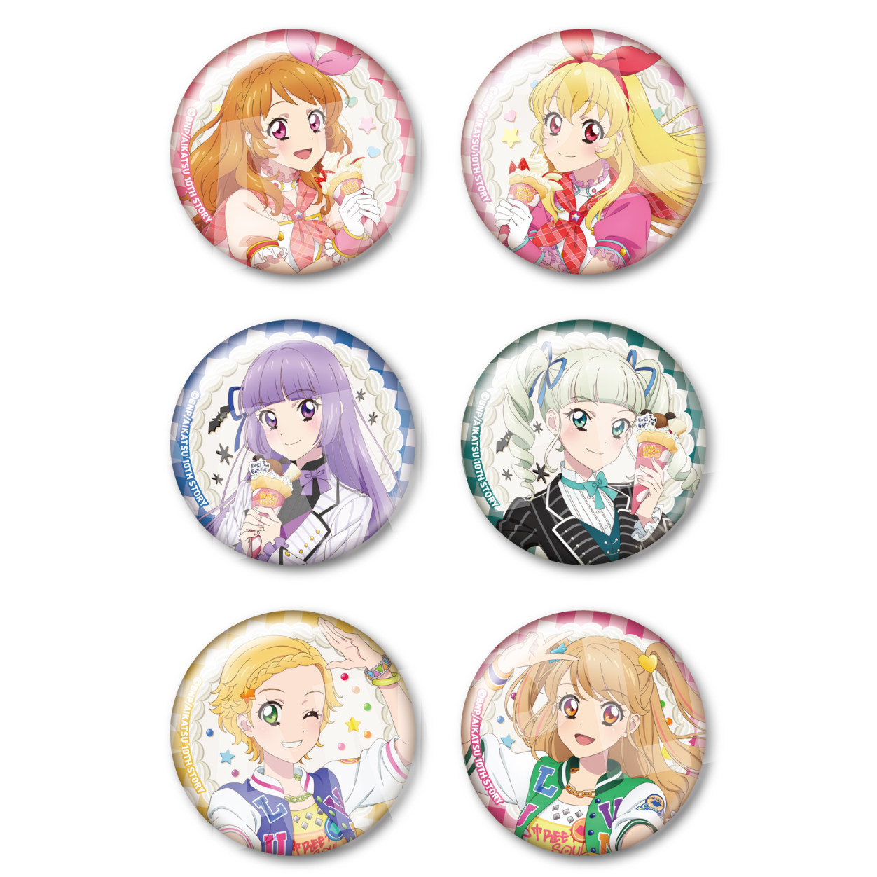 Aikatsu! Little Crepe Series Part 2: Bash Badge Acrylic Card