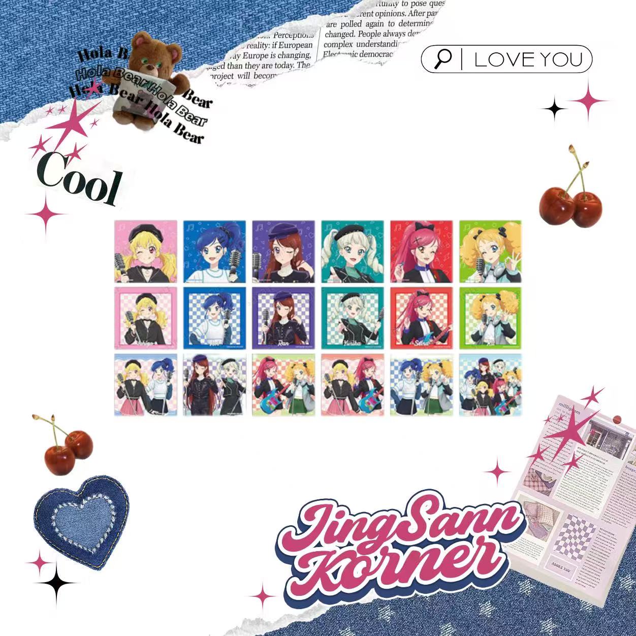 Aikatsu! Casual rock series Small card A total of 18 types