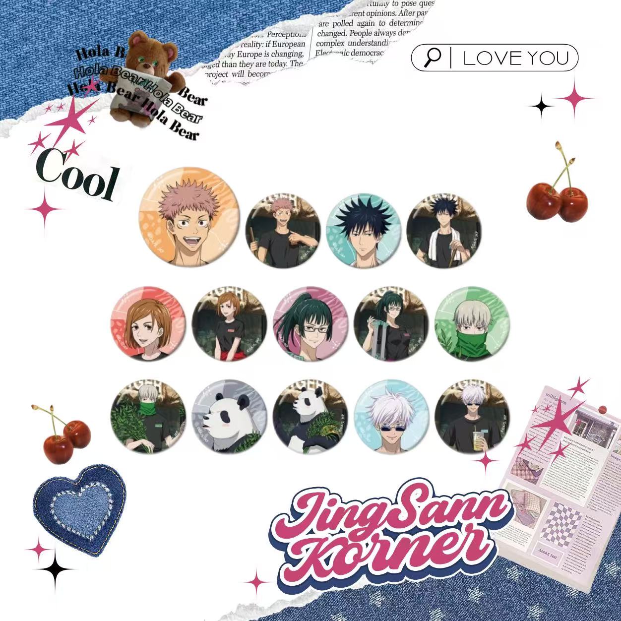 Jujutsu Kaisen Zoo series 14 species in total badge