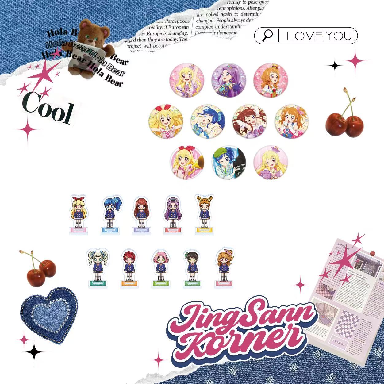 Aikatsu! theatrical version badge stand