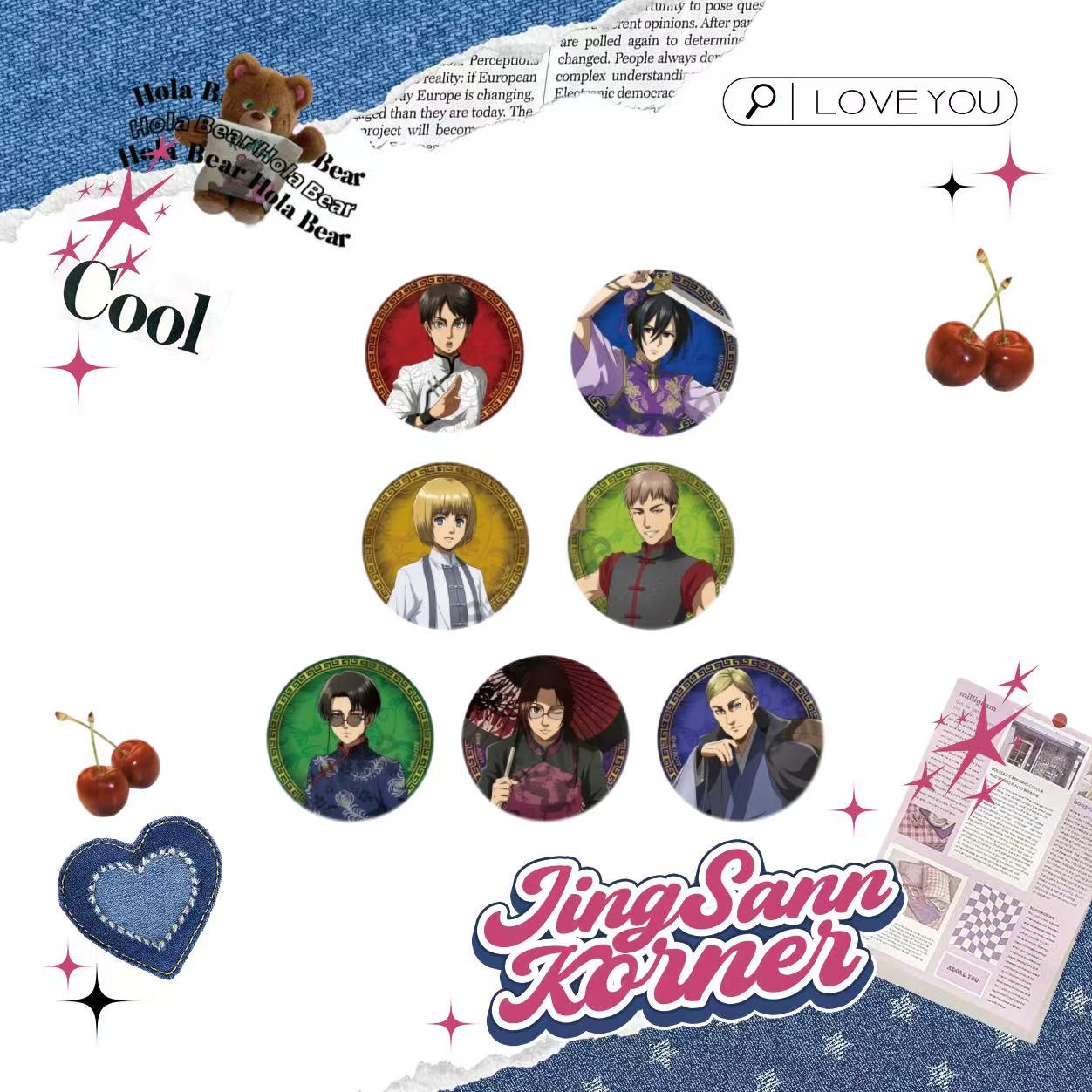 Attack on Titan Lucky Cat Chinese Style Series