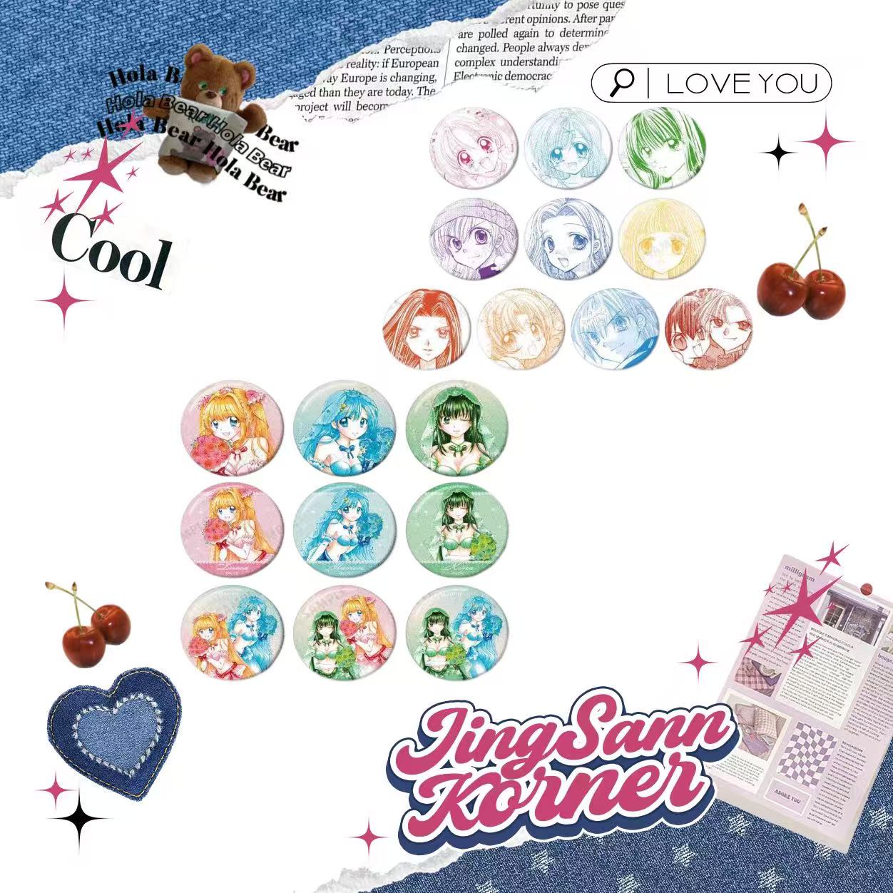 Mermaid Melody Pichi Pichi Pitch‌ amnibus linkage bouquet series line art series